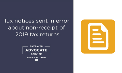 Avisos de impuestos del IRS CP59 enviados por error