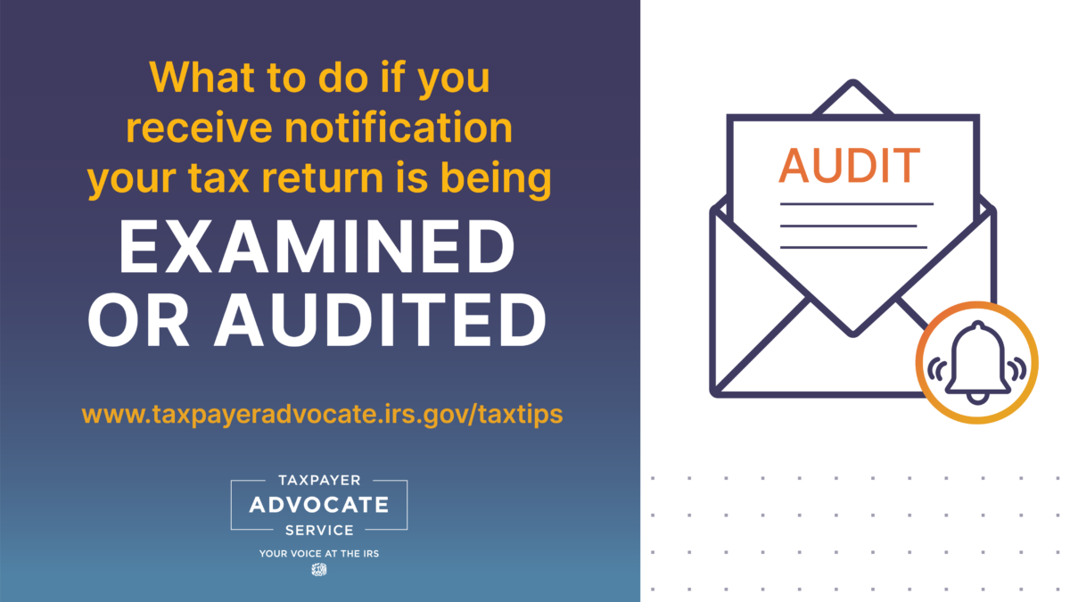 Notification that your tax return is being examined or audited- TAS